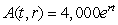The value   of an investment of $4,000 after t years in an account for which the interest rate 100r% is compounded continuously is given by the function   dollars. Write the partial derivative   A)    B)    C)    D)    E)   