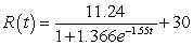Between 1995 and 2001, the revenue of Sears Roebuck and Co. can be modeled as   billion dollars per year, where t is the number of years after 1995. Assume that the revenue can be reinvested at 5.0% compounded annually. How much is Sears' revenue invested since 1995 worth in 2003? Round your answer to the nearest $10 billion. A)  $270 billion B)  $330 billion C)  $880 billion D)  $130 billion E)  $400 billion