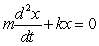 When a spring is stretched and then released, it oscillates according to two laws of physics: Hooke's Law and Netwon's Second Law. These two laws combine to form the following differential equation in the case of free, undamped oscillation:   where m is the mass of an object attached to the spring, x is the distance the spring is stretched beyond its standard length with the object attached (its equilibrium point) , t is time, and k is a constant associated with the strength of the spring. Consider a spring with   from which is hung a 40-pound weight. The spring with the weight attached stretches to its equilibrium point. The spring is then pulled 7 feet farther than its equilibrium and released. Find a particular solution for the position of the spring after time t. Use the fact that   , where g is the gravitational constant 32 feet per second per second, and that when the spring is first released, its velocity is zero. Round the coefficients to three decimal places. A)    B)    C)    D)    E)   