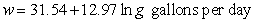 <strong>The amount of water an oak tree can remove from the ground is related to the tree's size. Suppose that an oak tree transpires where g is the girth in feet of the tree trunk, measured 5 feet above the ground. A tree is currently 5 feet in girth and is gaining 2 inches of girth per year. If t is time measured in years, evaluate </strong> A) 0.432 gallons/day per year B) 0.995 gallons/day per year C) 2.312 gallons/day per year D) 7.586 gallons/day per year E) 90.027 gallons/day per year