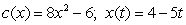 For the given pair of functions, write the composite function and its derivative in terms of one input variable.   A)    B)    C)    D)    E)   