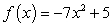 Find the derivative of the given function using the algebraic method.   A)    B)    C)    D)    E)   