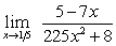 Use properties of limits and algebraic methods to find the limit, if it exists.   A)    B)    C)    D)    E)  does not exist