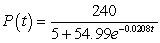 <strong>In 1996, the population of a country was estimated at 4 million. For any subsequent year the population   in millions is   where t is the number of years since 1996. Use a graphing calculator to estimate the population in 2005.</strong> A) 4,743,000 B) 4,699,000 C) 4,655,000 D) 4,833,000 <div style=padding-top: 35px> 