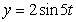 Find the amplitude of the following function. Round to two decimal places.   A)  5.00 B)  2.00 C)  1.26 D)  3.14 E)  4.00