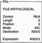 The instruction shown signifies a file to file FAL copy operation.   