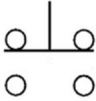 The pushbutton symbol shown would be classified as a(n) :   A) NO pushbutton. B) NC pushbutton. C) break-before-make pushbutton. D) ON/OFF pushbutton.