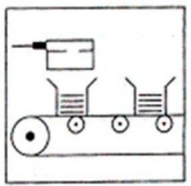 The application shown is a typical application for a:   A) level switch. B) temperature switch. C) proximity sensor. D) limit switch.