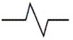 The symbol shown is that for a:   A) heater. B) horn. C) solenoid. D) motor.