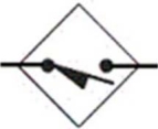 The symbol shown is that for a:   A) light sensor. B) heat sensor. C) pressure sensor. D) proximity sensor.