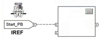 With reference to IREF shown, if the pushbutton is momentarily actuated the data in the IPAGE:   A) changes immediately. B) is latched in for one scan. C) executes immediately. D) executes after a delay of one scan.