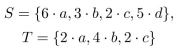 suppose the following are multisets: