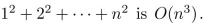 Use the definition of big-O to prove that
