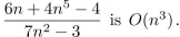 Use the definition of big-O to prove that