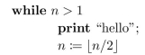 find the best big-O notation to describe the complexity of the algorithm. Choose your answers from the following: The number of print statements in the following: