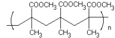 Identify the monomeric unit in the following polymer structure:  