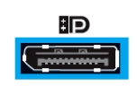  -Refer to the provided figure. What type of port is this? A)  RF (radio frequency)  B)  Component C)  Bluetooth D)  Infrared
