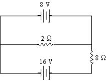 What is the current flowing through the 2-Ω resistor?   A) 2 A B) 3 A C) 4 A D) 6 A