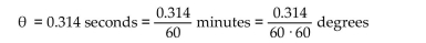 Write the word or phrase that best completes each statement or answers the question. In 1838, the German mathematician and astronomer Friedrich Wilhelm Bessel was the first person to calculate the distance to a star other than the Sun. He accomplished this by first determining the parallax of the star, 61 Cygni, at 0.314 arc seconds (Parallax is the change in position of the star measured against background stars as Earth orbits the Sun. See illustration.) If the distance from Earth to the Sun is about 150,000,000 km and