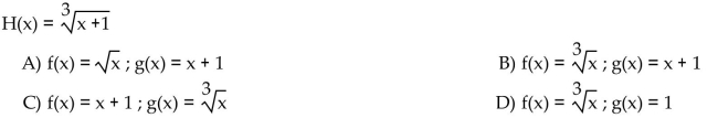 Find functions f and g so that f ° g = H.