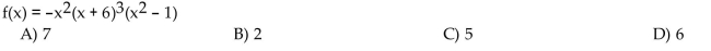 Determine the maximum number of turning points of f.