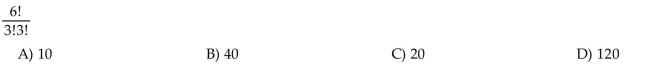 Evaluate the factorial expression.