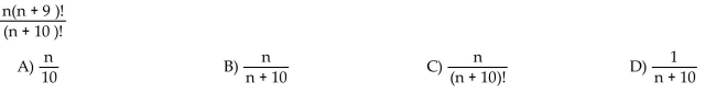 Evaluate the factorial expression.