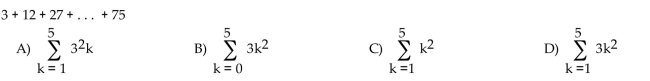Express the sum using summation notation.