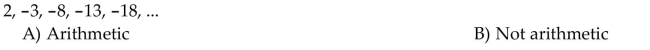 Determine whether the sequence is arithmetic.