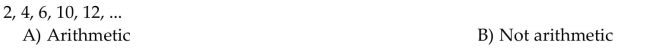 Determine whether the sequence is arithmetic.