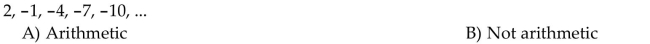 Determine whether the sequence is arithmetic.