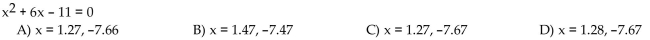 Use ZERO (or ROOT) to find the solutions to the equation. Round to two decimal places.  <div style=padding-top: 35px> 