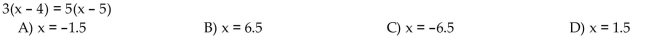 Use INTERSECT to find the solution to the equation. Round to two decimal places, if necessary.  <div style=padding-top: 35px> 