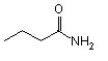 The IUPAC name of this compound is ________.   A) pentanamide B) butyramide C) butylamine D) butanamide E) propanamide