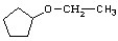 What is the common name of this compound?   A) cyclopentyl ethyl ether B) cyclopentyl ethyl ketone C) 1-cyclopropyl-1-ethylalcohol D) ethylcyclopentanol E) 3-cyclopentylethanol