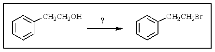 What reagent would best accomplish the following reaction?   A)  Br<sub>2</sub> B)  NaBr C)  CH<sub>3</sub>Br D)  NH<sub>4</sub><sup>+ </sup> Br<sup>-</sup> E)  PBr<sub>3</sub>