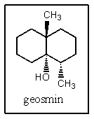 The Merck Index reports that the odor of geosmin can be detected at 0.1 parts per billion,but that it is quickly converted to essentially odorless products in acidic solution.What is the expected major product of treatment of geosmin with sulfuric acid?   A)    B)    C)    D)    E)   