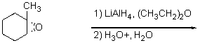 For the transformations below,what is the structure of the product?   A)    B)    C)    D)    E)  None of the above.