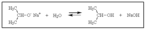 To which side,if any,would the following equilibrium lie?   A)  to the left B)  to the right C)  equally to the right and left D)  There is no way to tell. E)  This reaction cannot occur at all.