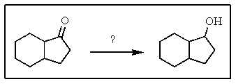 Which of the following reagents would accomplish the reaction shown?   A)  H<sub>2</sub>SO<sub>4</sub>,H<sub>2</sub>O B)  H<sub>2</sub>CrO<sub>4</sub> C)  O<sub>2</sub> (slow)  D)  HO<sup>-</sup>,H<sub>2</sub>O E)  None of the above.