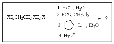 What is the expected product of the following reaction?   A)    <sup> </sup> B)    C)    D)    E)   