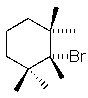 Which of the following molecules will readily undergo an elimination reaction when treated with NaOCH<sub>3</sub>? A)    B)    C)    D)    E)  None of the above.