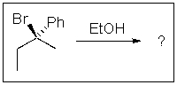 Predict the major product of the following S<sub>N</sub>1 reaction:   A)    B)    C)    D)    E)   