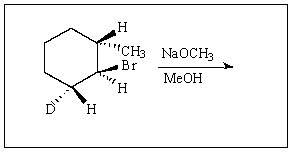 Predict the product of reaction of the following deuterated compound.   A)    B)    C)    D)    E)   