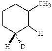 Predict the product of reaction of the following deuterated compound.   A)    B)    C)    D)    E)   