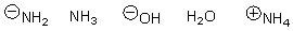 Arrange the following in order of increasing nucleophilicity.   A)    B)    C)    D)    E)   