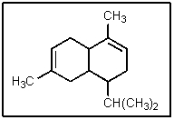How many chiral centers are present in <font face= symbol ></font>-cadinene?   A)  none B)  1 C)  2 D)  3 E)  4