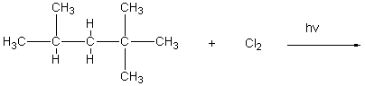 How many constitutional isomers can be formed from the monochlorination of the hydrocarbon shown below?   A)  1 B)  2 C)  3 D)  4 E)  5