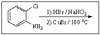 Predict the major product of the following Sandmeyer reaction:   A)    B)    C)    D)    E)   