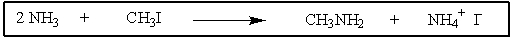 What by-product(s) would you expect to contaminate methyl amine prepared by the following reaction?   A)  (CH<sub>3</sub>) <sub>2</sub>NH B)  (CH<sub>3</sub>) <sub>3</sub>N C)  (CH<sub>3</sub>) <sub>4</sub>N<sup>+</sup> I<sup>-</sup> D)  All of the above. E)  None of the above.